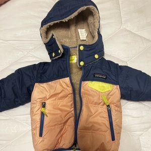 Reversible Patagonia girls jacket 12-18 months . Barely worn